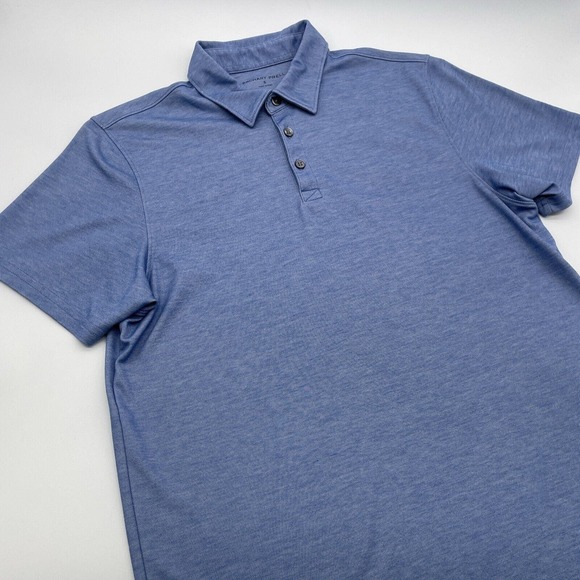 Zachary Prell Polo Men's Blue Stretch Short Sleeve Shirt Size Small‎ - Picture 1 of 5